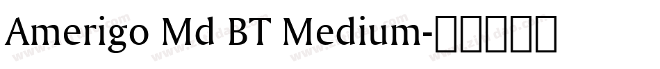 Amerigo Md BT Medium字体转换